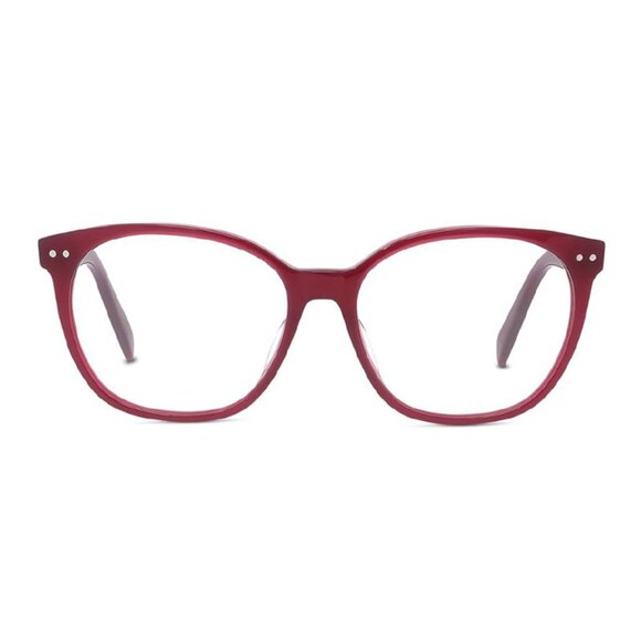 NEW CELINE CL50099I 069 WOMEN ROUND RED CLEAR EYEGLASSES CELINE